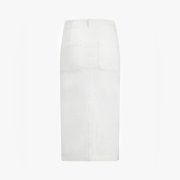 FAVORITE DAUGHTER Denim Midi Skirt The Mischa Leche White Size 24 $218 MSRP NWT - Picture 6 of 15